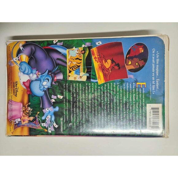 Aladdin Disney VHS tape The Classics Black Diamond rare Early Date 07/03/93 - Picture 4 of 13